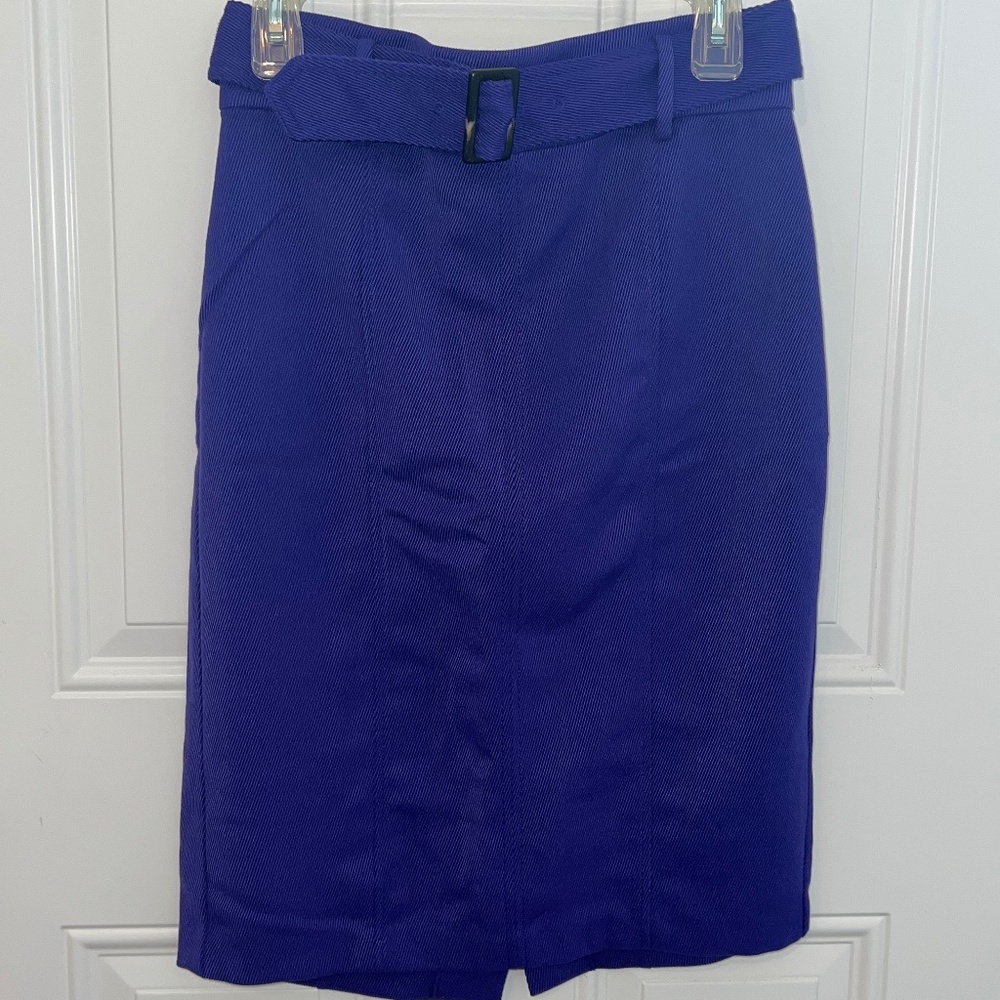 Brand new Ann Taylor Petite purple skirt with belt 4P